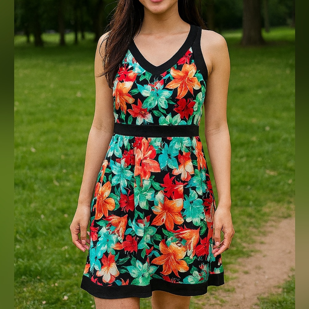 kim rogers floral dress pm Sep sale
